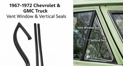 1967-72 Chevy GMC Truck Vent Window Seal Kit 67-7021448/9 Pair