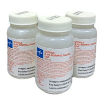 Medline Sterile 0.9% Normal Saline USP 100 mL 48ct RDI30296 Expired 8/12/2025