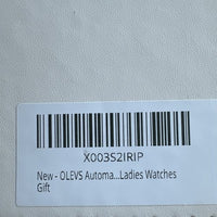 OLEVS Waterproof Luminous Diamond Dial Automatic Watch Women's Blue Dragonfly