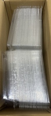Case of 50 Clear Hinged Clamshell Blister Packaging 25.22 x 4.88 x 2in