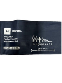 Hillrom Welch Allyn FlexiPort Reusable Blood Pressure Cuff Lg Adult 11L Blue