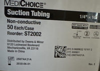 MediChoice Suction Tubing 1/4 x 10 ft Non-Conductive Case of 50 ST2002