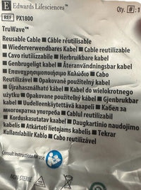 Edward Lifesciences TruWave Reusable Cable REF: PX1800 Dual Cable