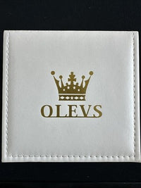 Olevs Men’s Watch Skeleton 5 Hands Silver Band, Silver Dial