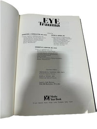 Eye Trauma Shingleton Hersh Kenyon 1991 Mosby Medical Ophthalmology Book