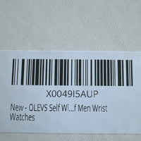Olevs Men’s Watch Skeleton 5 Hands Black Band, Black Dial