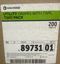 Halyard 89731 Utility Drapes w/ Tape 2 Pack Case of 200 Sterile EO Exp 2029