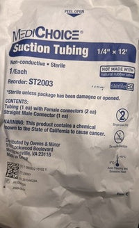 4x Sterile Suction Tubing, 1/4in X 10ft, ( 4 tubes per order)