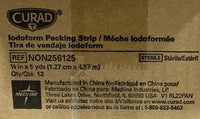 BOX OF 12 Curad Iodoform Packing Strip 1/2” x 5 Yards – Sterile – REF NON256125