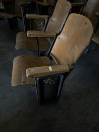 Vintage Wooden Theater Seating Set (14 Seats)