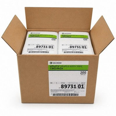 Halyard 89731 Utility Drapes w/ Tape 2 Pack Case of 200 Sterile EO Exp 2029