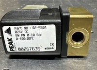 PEAK Scientific 02-5504 Solenoid Valve 24V DC 8W 0–10 Bar LCMS