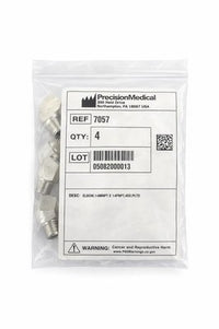 Precision Medical 7057 1/4” MNPT x 1/4” FNPT 45° Elbow Fitting (Qty 4) NEW
