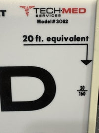 Tech-Med Illuminated Eye Chart Model 3062 20 Ft Equivalent Wall Mount