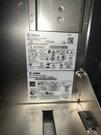 Zebra ZT410 Industrial Label Printer. SN: 18J192905272. Missing Printer Head