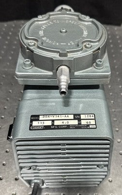 Gast DOA-V141-AA Vacuum Pump, SN 1284, 115v, 4.0a, 60hz