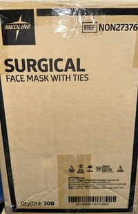 Medline Face Mask with Ties, REF NON27376, Qty 300 per case