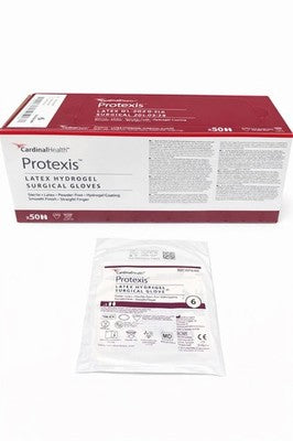 Protexis Latex HYDROGEL Coating  Gloves Size 6 Sterile 1 Box of 50 pairs