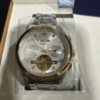 Oupinke WhiteSkeleton Tourbillon Luminous Formal Automatic Mechanical Wristwatch