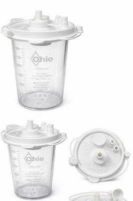 Ohio Medical Suction Canister with Lid 1200cc