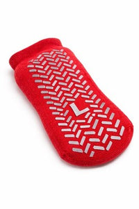 Medline Double Tread Slipper Socks Large Red MDTPS4B04FPR 48 Pairs