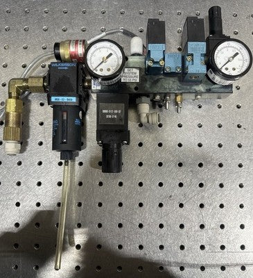 K&S  8060 Pneumatic Manifold Assembly w/ MAC Valves & Wilkerson Regulator