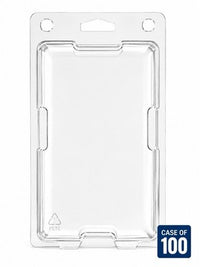 Case of 100 Clear Hinged Clamshell Blister Packaging 15.73 x 4.75 x 1.8