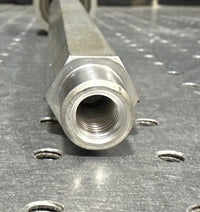 Industrial Steel Conveyor Roller w/Hex Shaft & Threaded End Bearing Roller ~12”