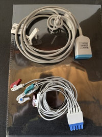 Philips HP Style 5 Lead ECG Cable HP-2585 W/ Phillips HPA5-90P 5 Lead Cable