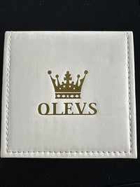 Olevs Mens Luxury Watch Moon Phase, Silver Band, Blue Dial