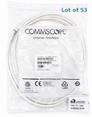 Lot of 53 CommScope Cat6 Patch Cables UC1BBB2-08F005 5ft