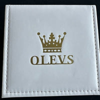 OLEVS Waterproof Luminous Diamond Dial Automatic Watch Women's Blue Dragonfly