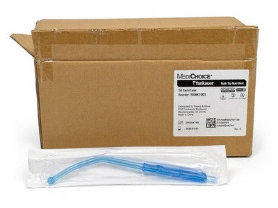 MediChoice Yankauer Bulb Tip Non Vent Sterile 50/Case YANK1001 NEW Exp 2030