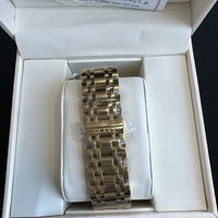 Olevs Mens Luxury Watch Skeleton, Day Date, Gold Band, Gold Dial