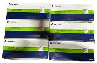 6x35 HALYARD FLUIDSHIELD 3 N95 Particulate Filter Mask Small 4682781 Exp2/2026