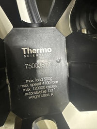 Thermo Sorvall Legend XTR Refrigerated Centrifuge W/ 4700 Rpm 75003607 Rotor