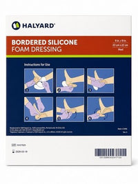 Halyard Bordered Silicone Foam Dressing 9x9 Heel REF 55570 Exp 2028