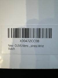 OLEVS Mens Watch Triple Dial, Blue Face, Stainless Steel Band, Diamond
