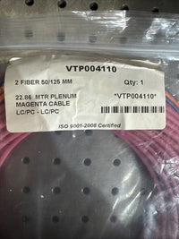 22.86 MTR Plenum fiber cable fiber patch cord MM, Duplex, 50/125 Lc/pc -lc/pc
