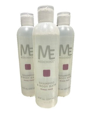 MediChoice Rinse Free Shampoo & Body Bath 8 oz Ref PC9080 Lot of 3