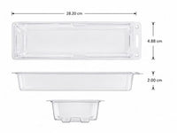 Case of 50 Clear Hinged Clamshell Blister Packaging 28.20 x 4.88 x 2