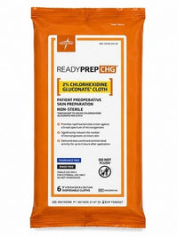 Lot of 3 Medline ReadyPrep CHG 2% Cloths MSC099CHG Exp 2027 6 Wipes Per Pack