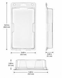 100 Clear Plastic Clamshell Blister Packaging Cases 19.75” x 5.40” x 2”