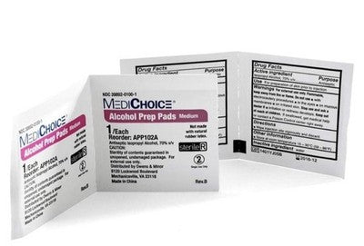 MediChoice Alcohol Prep Pads Medium Sterile 200ct