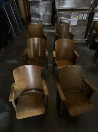 Vintage Wooden Theater Seating Set (14 Seats)
