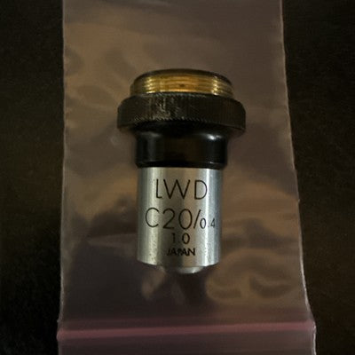 Olympus LWD C20/0.4 1.0 20x Microscope Objective Lens 402169 Made in Japan