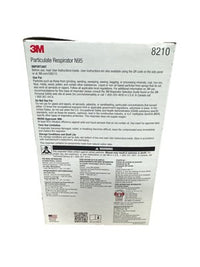 3M 8210 N95 Particulate Respirator NIOSH Approved Face Masks Box of 20