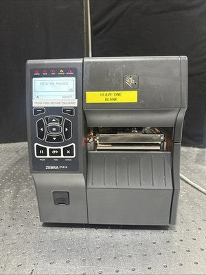 Zebra ZT410 Industrial Label Printer. SN: 18J192905272. Missing Printer Head