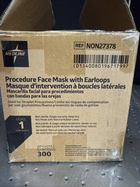 Case of 300 Medline ASTM Level 1 Procedure Face Mask with Ear Loops - NON27378