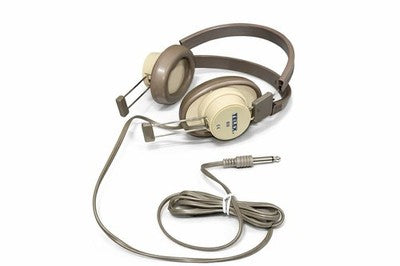 Vintage Telex 610 Headphones School Style Adjustable 6.3mm Jack Gray SKU B GS